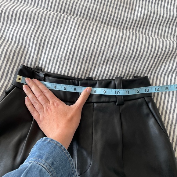 Zara Faux Leather High Waist Pants | S - Picture 9 of 11